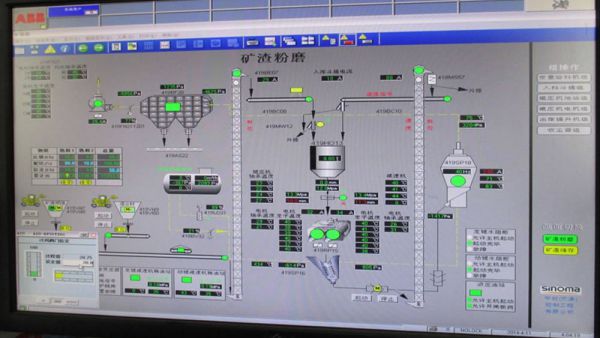 Control central de molienda de escoria